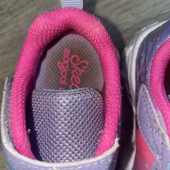 Skechers S Lights Unicorn Charmer  - Twilight Dream Infant/Toddler Shoes Size 6 - Picture 10 of 11